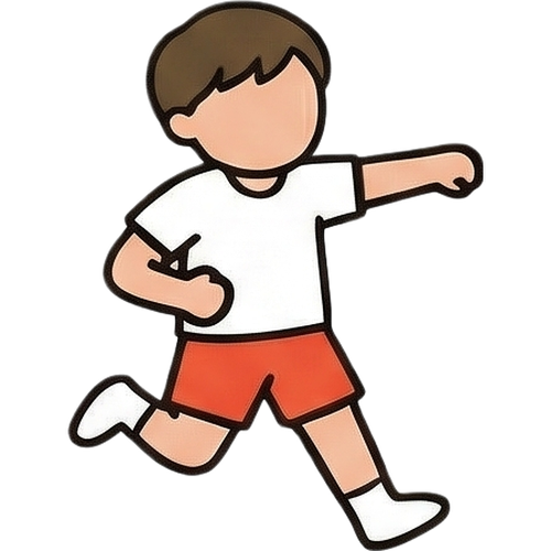 跳び箱を飛ぶ男の子のイラスト